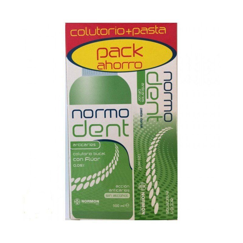NORMODENT ANTICARIES PACK COLUTORIO PASTA 500 ML + 125 ML