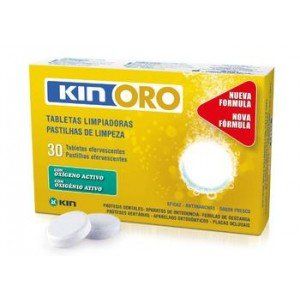 KIN ORO TABLETAS LIMPIADORAS LIMPIEZA PROTESIS DENTALES 30 TABLETAS