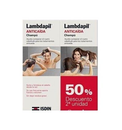 LAMBDAPIL ANTICAIDA CHAMPU DUPLO 200 ML 50% DESCUENTO SEGUNDA UNIDAD